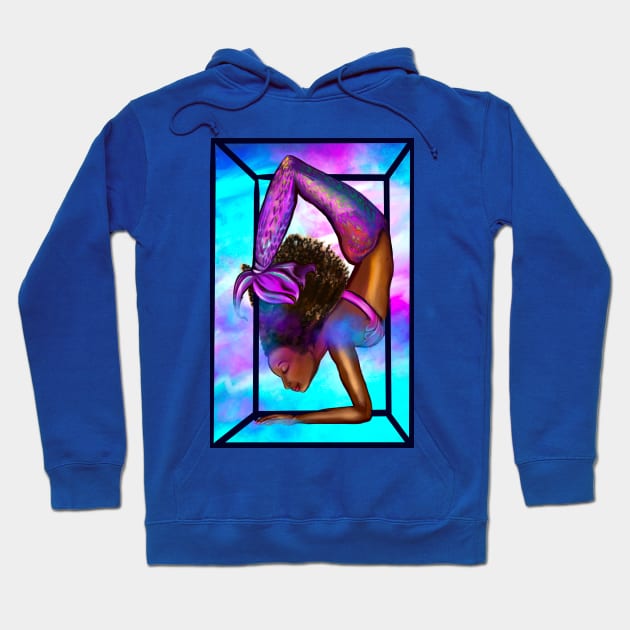 Mermaid handstand in frame Coco the Magical rainbow mermaid doing an underwater handstand. Afro hair and caramel brown skin Hoodie by Artonmytee